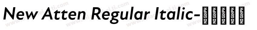 New Atten Regular Italic字体转换